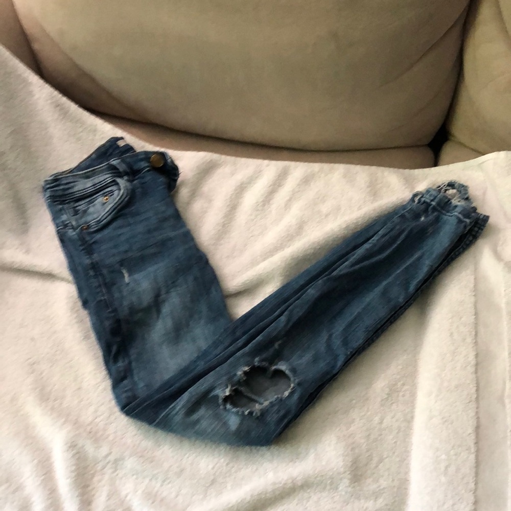 Zara distressed jeans